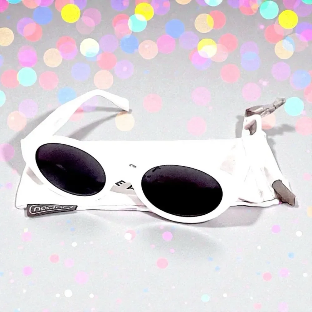 Nectar Sunglasses Atypical in White With Black Lens New with Tags